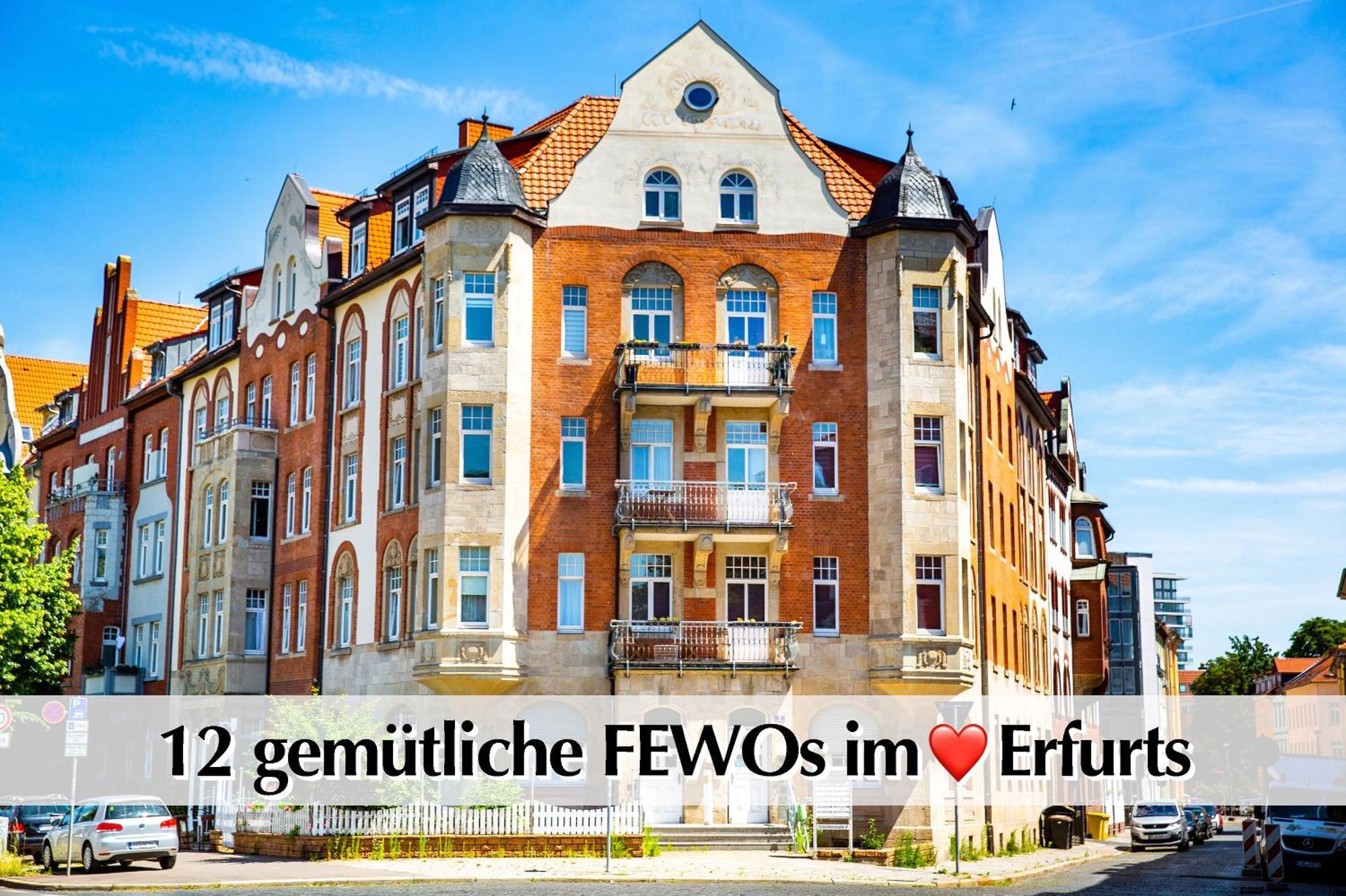 ארפורט 12 Fewos Im Jugendstilhaus Mit Aufzug, Terrasse, Kingsize-Bett, Smart-Tv, Etc מראה חיצוני תמונה