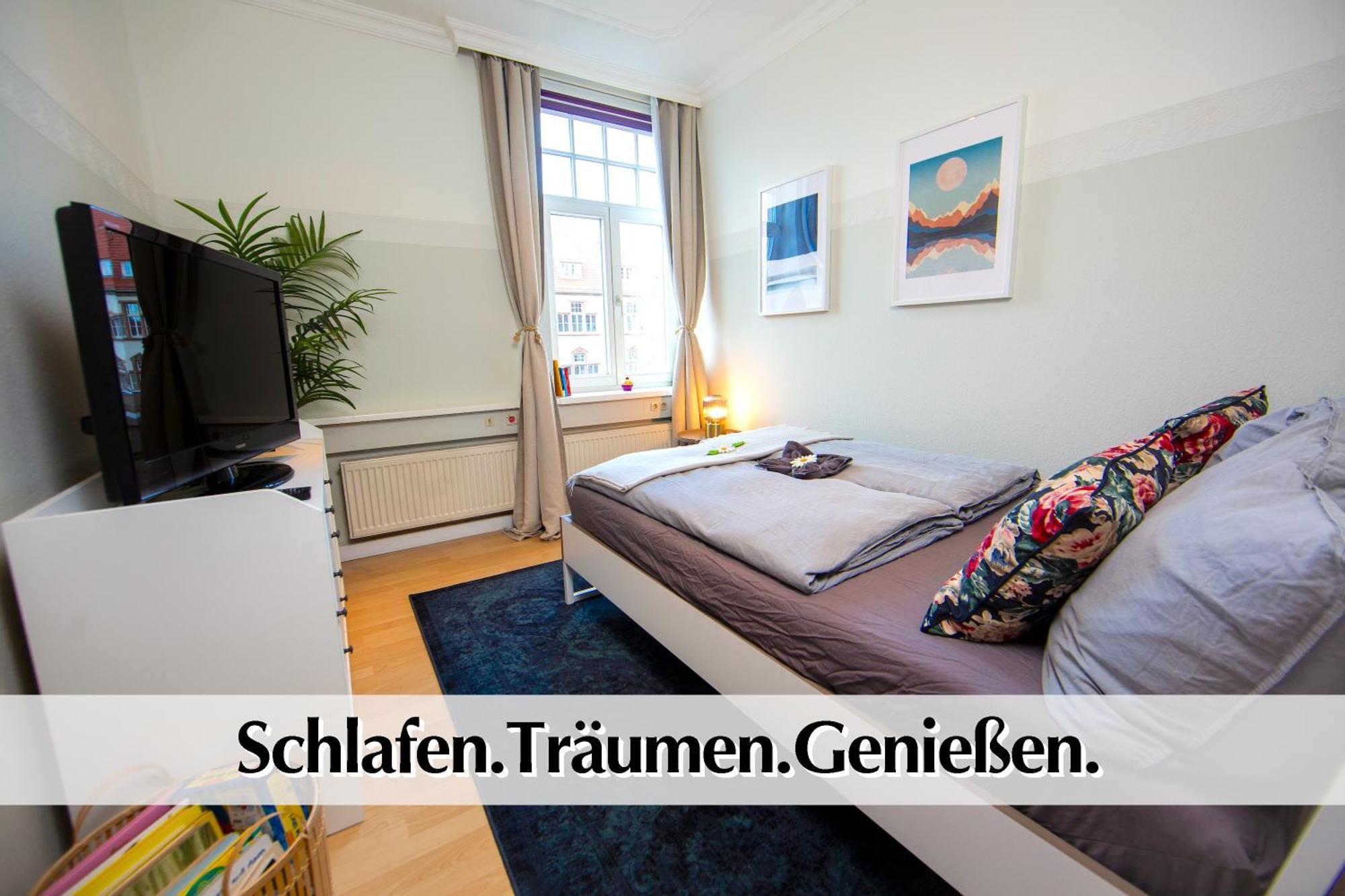 ארפורט 12 Fewos Im Jugendstilhaus Mit Aufzug, Terrasse, Kingsize-Bett, Smart-Tv, Etc חדר תמונה