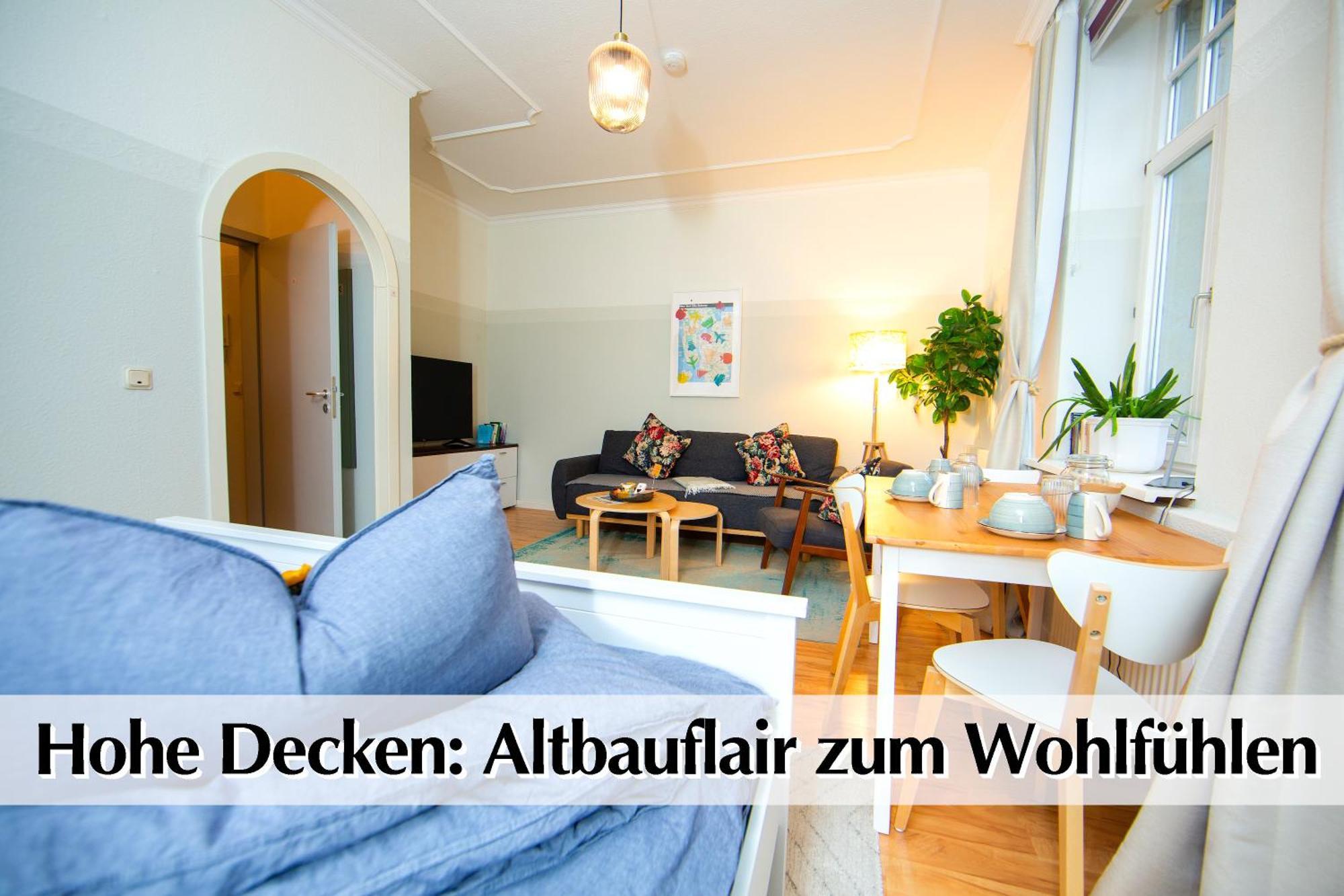 ארפורט 12 Fewos Im Jugendstilhaus Mit Aufzug, Terrasse, Kingsize-Bett, Smart-Tv, Etc חדר תמונה