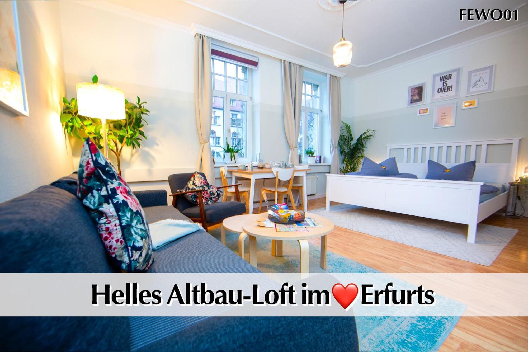 ארפורט 12 Fewos Im Jugendstilhaus Mit Aufzug, Terrasse, Kingsize-Bett, Smart-Tv, Etc מראה חיצוני תמונה