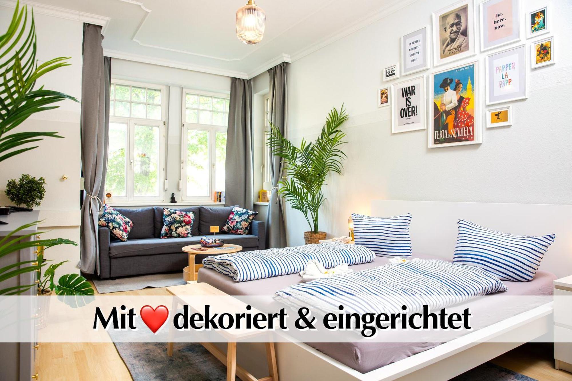 ארפורט 12 Fewos Im Jugendstilhaus Mit Aufzug, Terrasse, Kingsize-Bett, Smart-Tv, Etc חדר תמונה